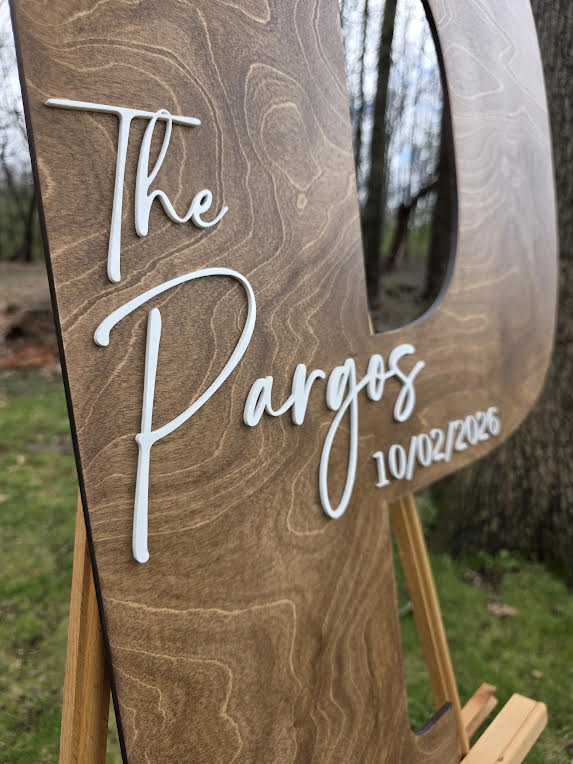 Letter-Personalized Wedding Guest Book Alternative Sign
