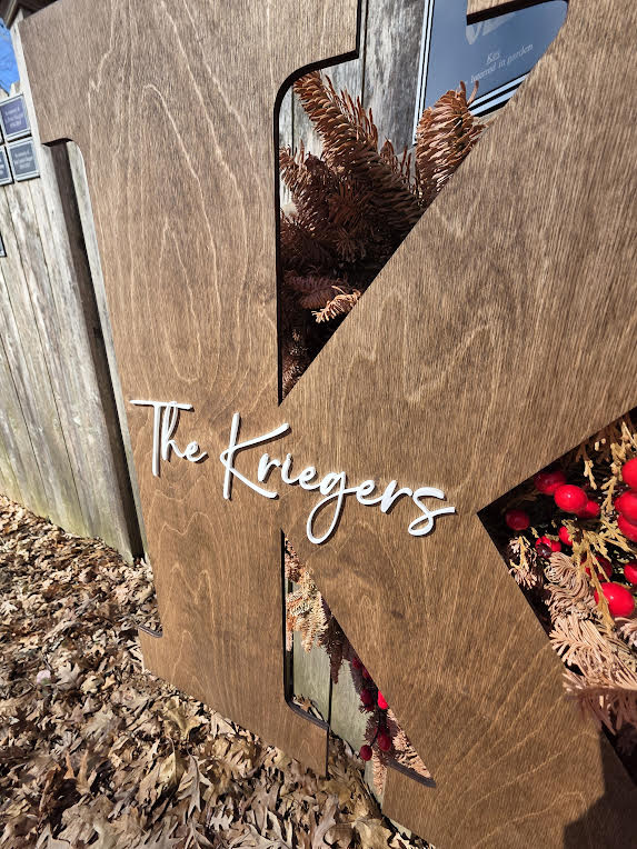 Letter-Personalized Wedding Guest Book Alternative Sign
