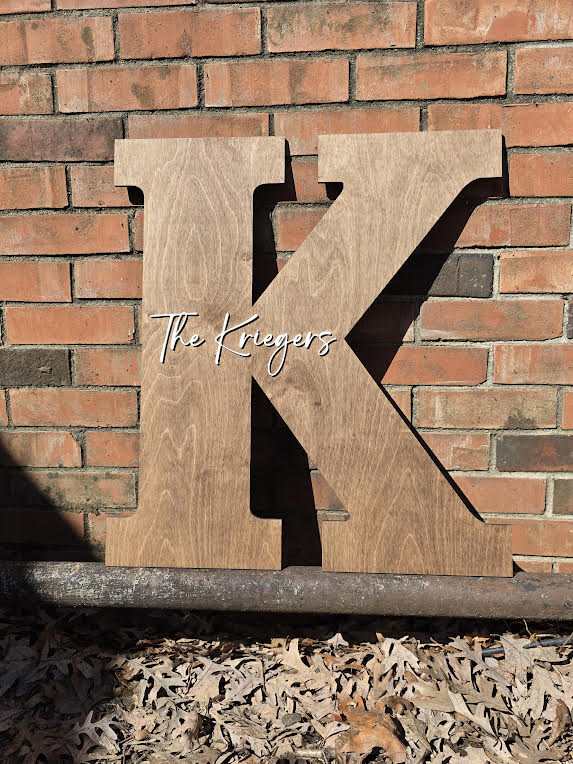 Letter-Personalized Wedding Guest Book Alternative Sign