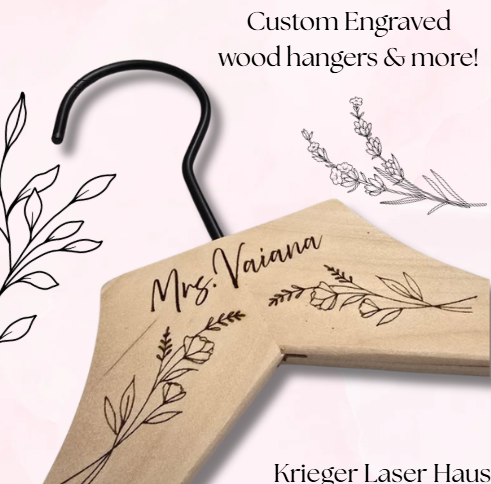 Custom Engraved Wedding Hangers | Personalized Bridal Party Hangers